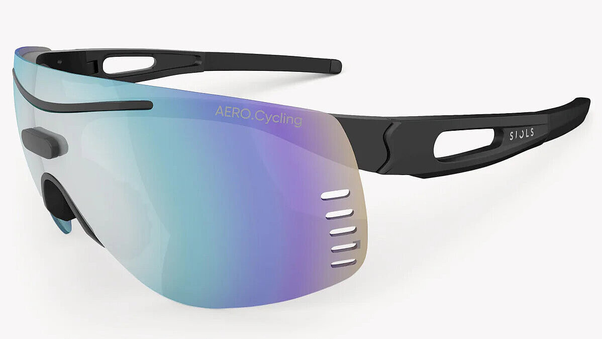 Blau verspiegelte Sport-Sonnenbrille