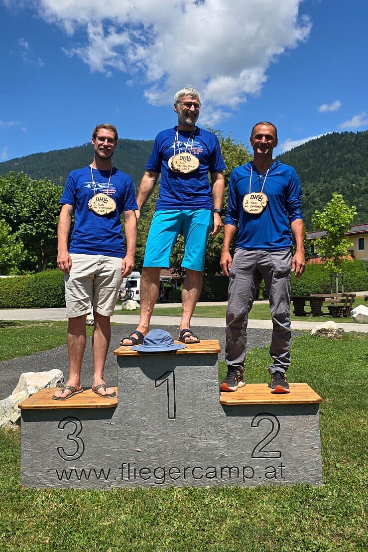Top 3 der Herrenwertung: Ulrich Mader vor Wolfgang Seuling und Quirin Marxer