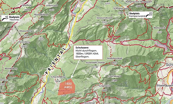Karte Adlerschutzzone Priental