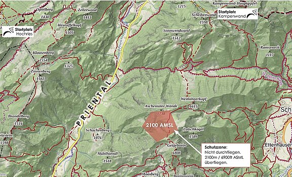 Karte Adlerschutzzone Priental