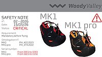 Sicherheitsmitteilung Woody Valley MK1