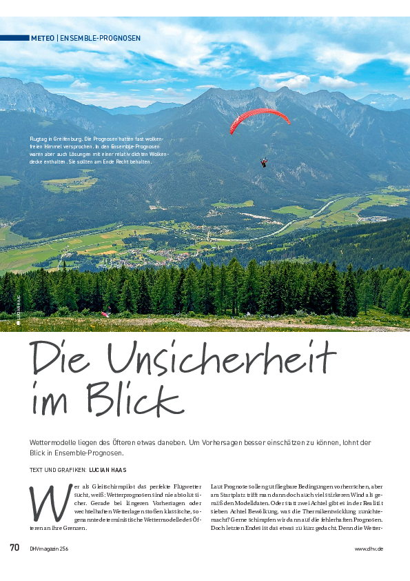 Die Unsicherheit im Blick