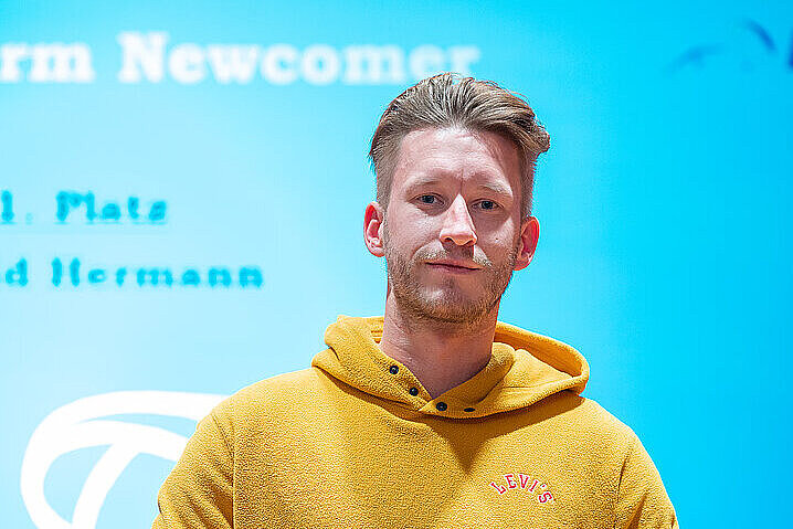David Hermann als Gewinner der Newcomer-Wertung