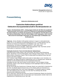 Pressemitteilung zur Europameisterschaft 2026